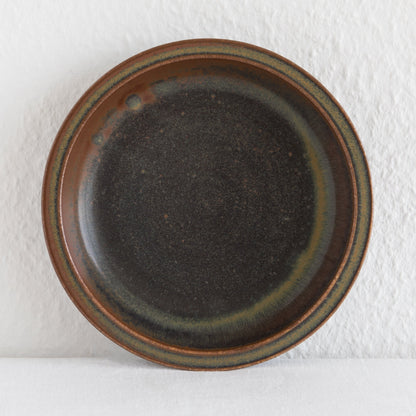 SAXBO Red Brown Olive Green Harefur Glazed Stoneware Bowl / Tray Mollaris.com 