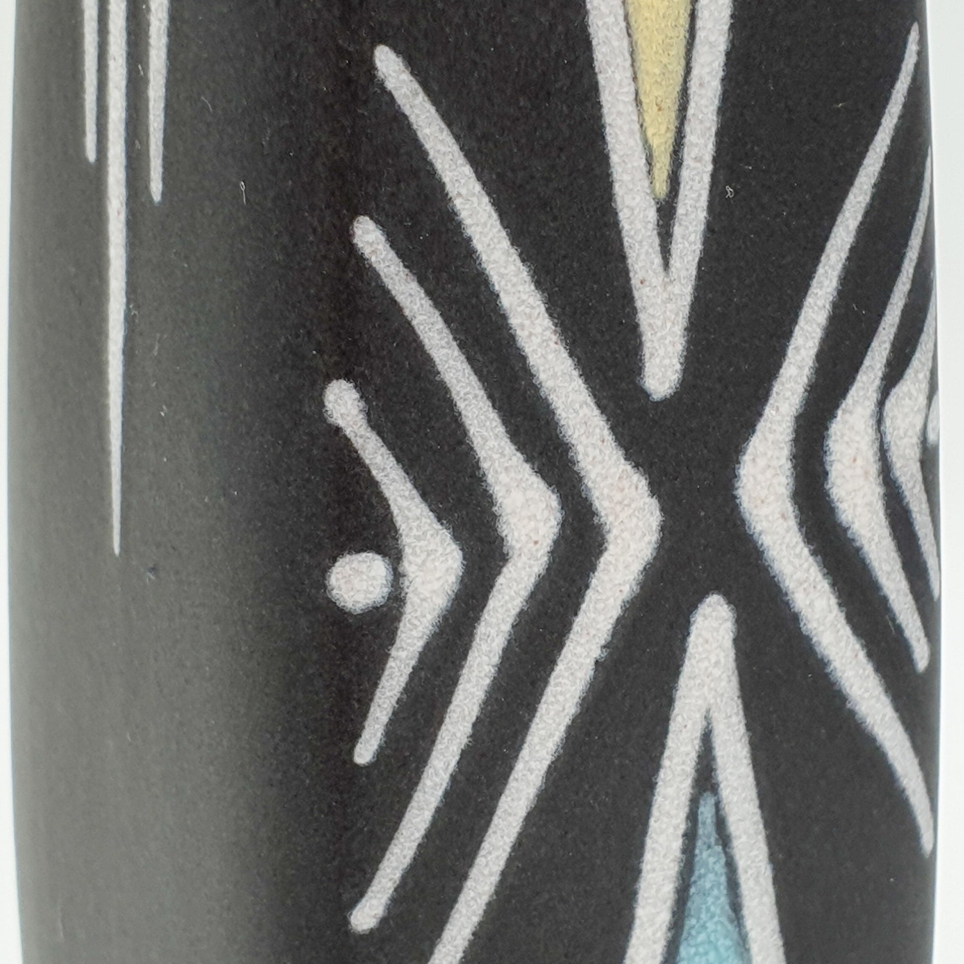 SØHOLM BURGUNDIA Geometric Pattern Decorated Ceramic Vase Mollaris.com 