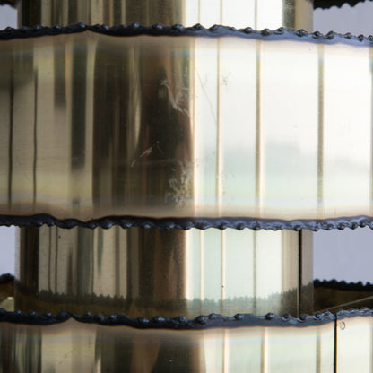 SVEN AAGE HOLM SØRENSEN Modernist BRUTALIST Cylinder Oxidized Brass Pendant Light Mollaris.com 