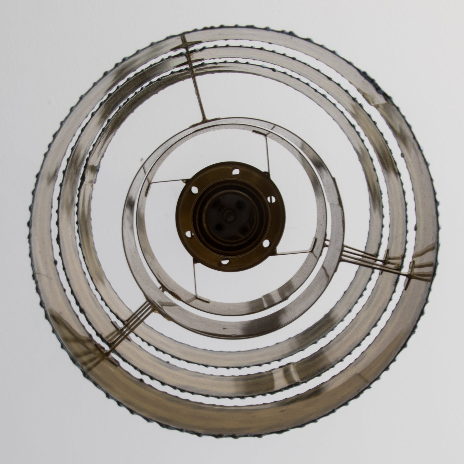 SVEN AAGE HOLM SØRENSEN Modernist BRUTALIST Cylinder Oxidized Brass Pendant Light Mollaris.com 