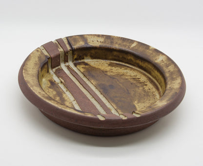 WÜRTZ Ceramics Brown Yellow Glazed Stoneware Tray Mollaris.com 
