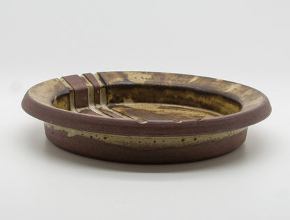 WÜRTZ Ceramics Brown Yellow Glazed Stoneware Tray Mollaris.com 