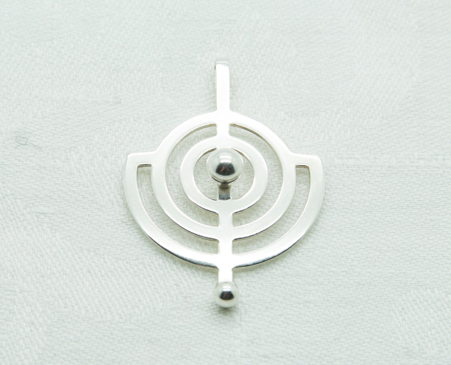 WILLY WINNAESS Modernist Planet Solid Silver (830S) Pendant Mollaris.com 