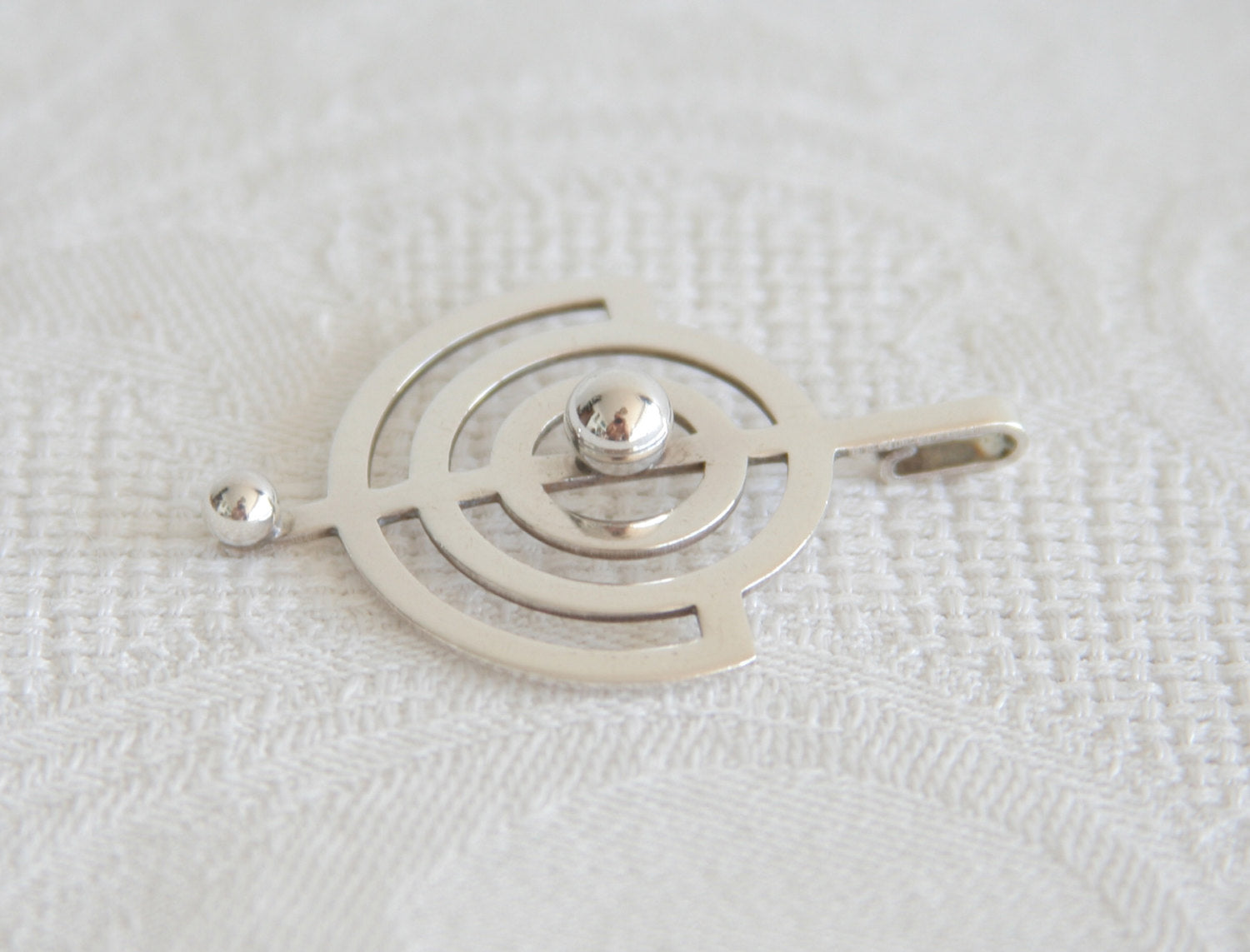 WILLY WINNAESS Modernist Planet Solid Silver (830S) Pendant Mollaris.com 