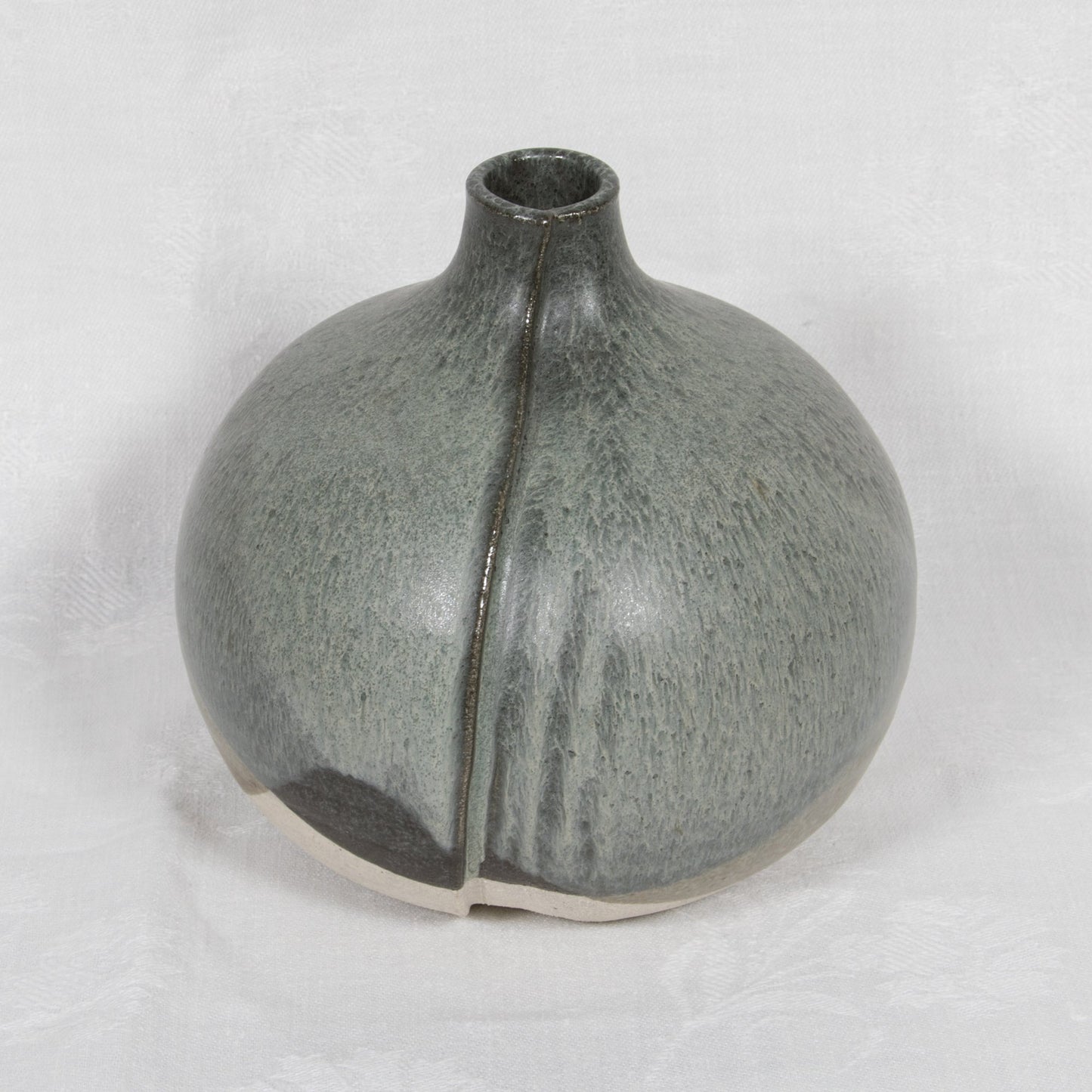 WÜRTZ Ceramics Contemporary Bulbous Grey-Patterned Glazed Stoneware Vase Mollaris.com 