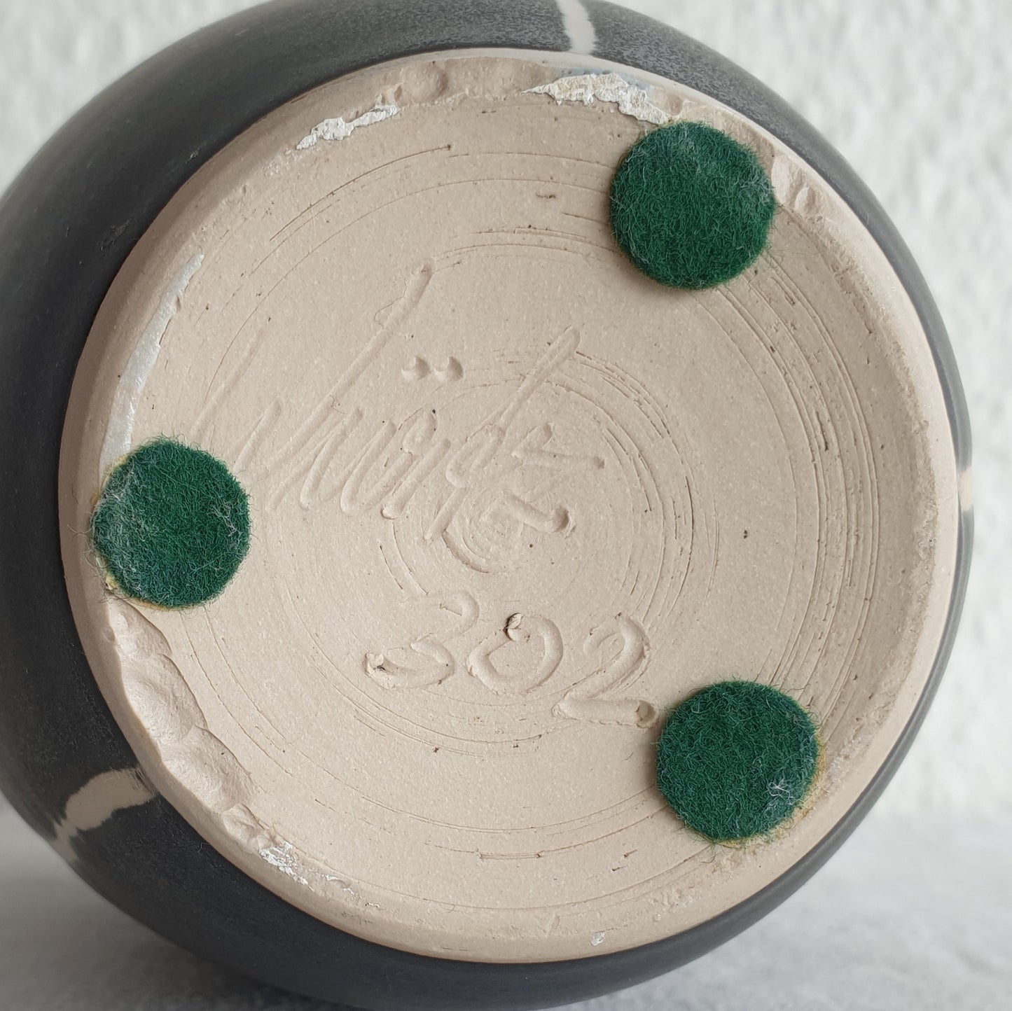 WÜRTZ Ceramics Contemporary Grey-Patterned Glazed Stoneware Vase Mollaris.com 