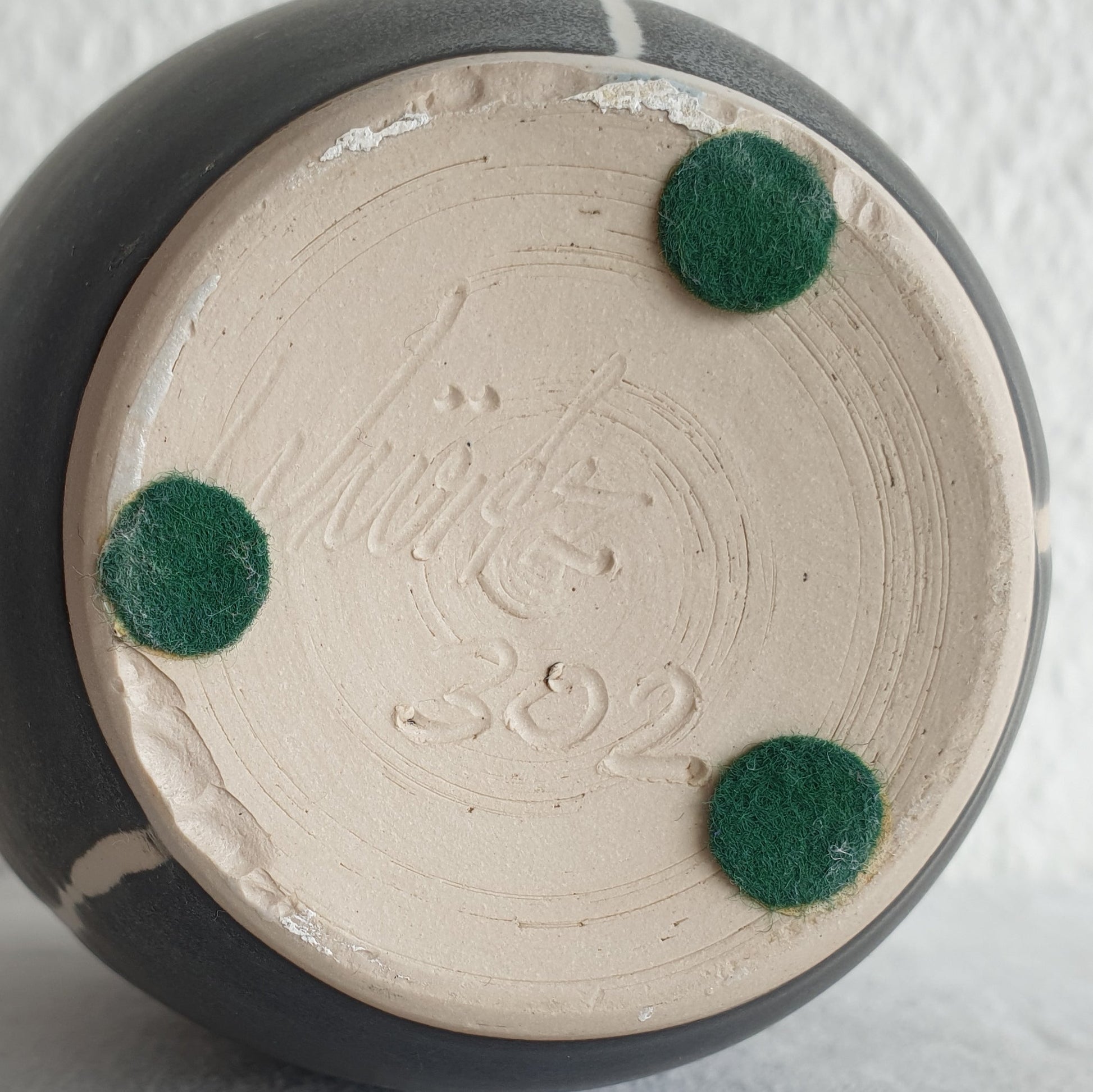 WÜRTZ Ceramics Contemporary Grey-Patterned Glazed Stoneware Vase Mollaris.com 