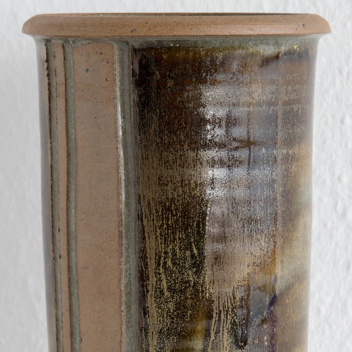 WÜRTZ Ceramics Large Brown Glazed Stoneware Vase Mollaris.com 