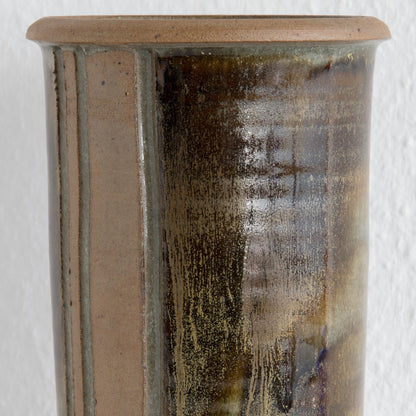 WÜRTZ Ceramics Large Brown Glazed Stoneware Vase Mollaris.com 