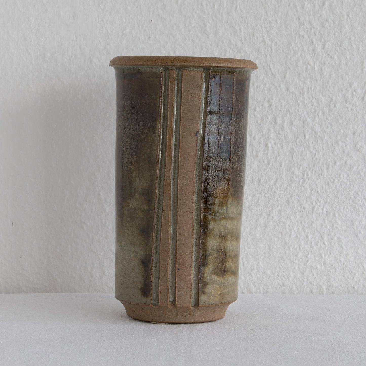 WÜRTZ Ceramics Large Brown Glazed Stoneware Vase Mollaris.com 