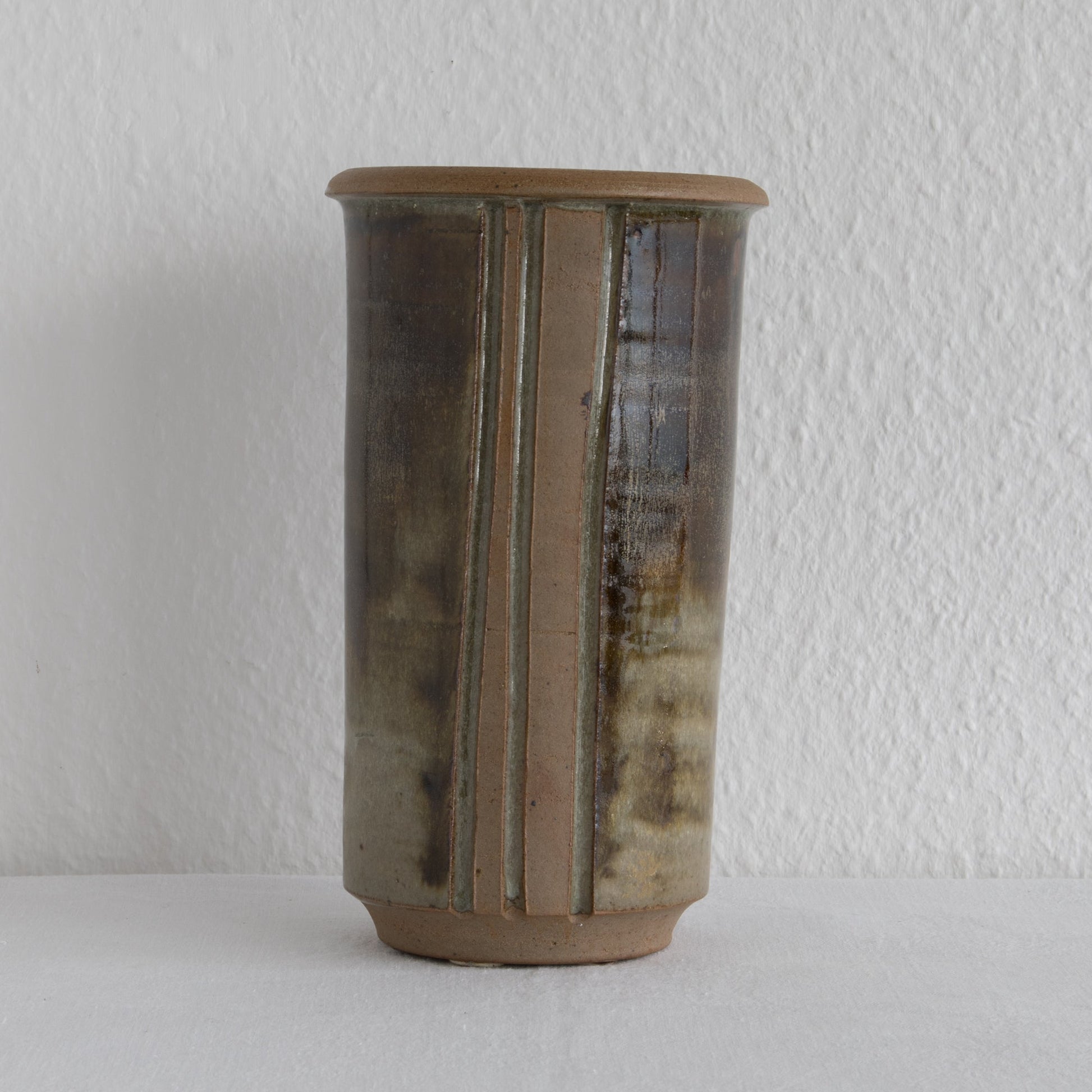 WÜRTZ Ceramics Large Brown Glazed Stoneware Vase Mollaris.com 