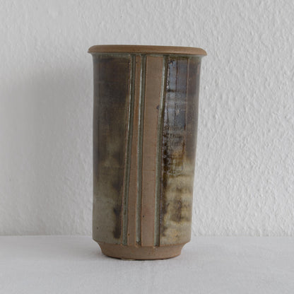 WÜRTZ Ceramics Large Brown Glazed Stoneware Vase Mollaris.com 